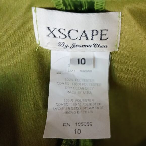 Vintage Y2K Layered Shimmery Green Blouse Early 2000s Formal Glam Xmas Party Top - Picture 15 of 15